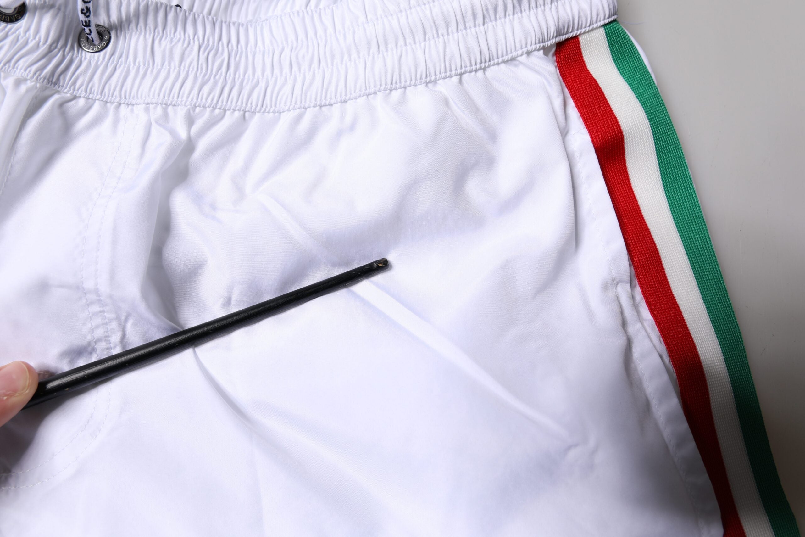Dolce & Gabbana White Stripes Beachwear Shorts 2 Pc Men's Swimwear (Pre-Owned)