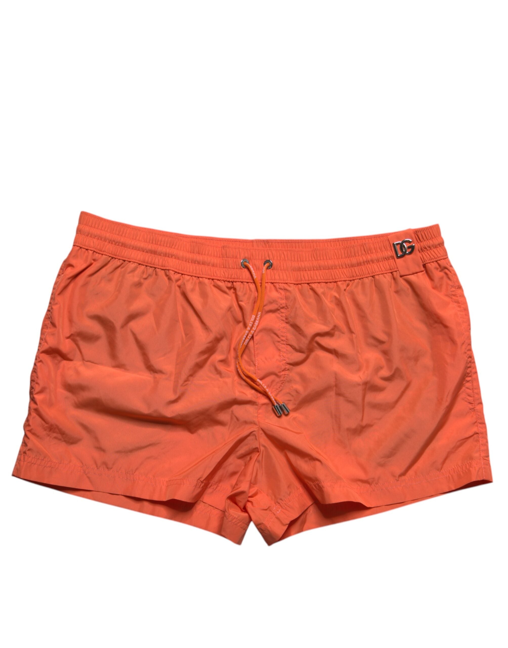 Dolce & Gabbana Orange Polyester Beachwear Shorts 2Pc Men's Swimwear