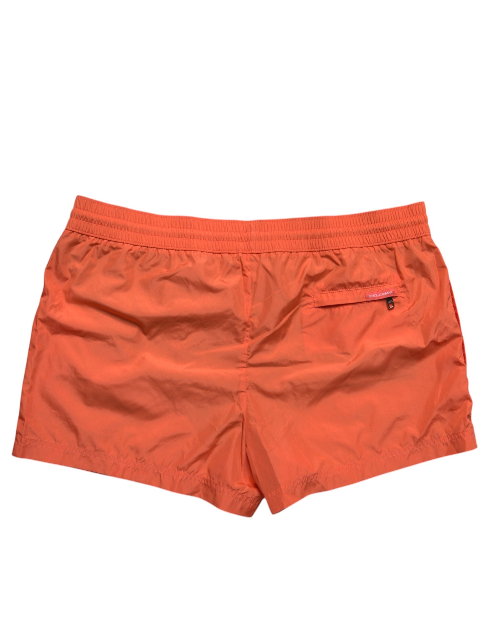 Dolce & Gabbana Orange Polyester Beachwear Shorts 2Pc Men's Swimwear