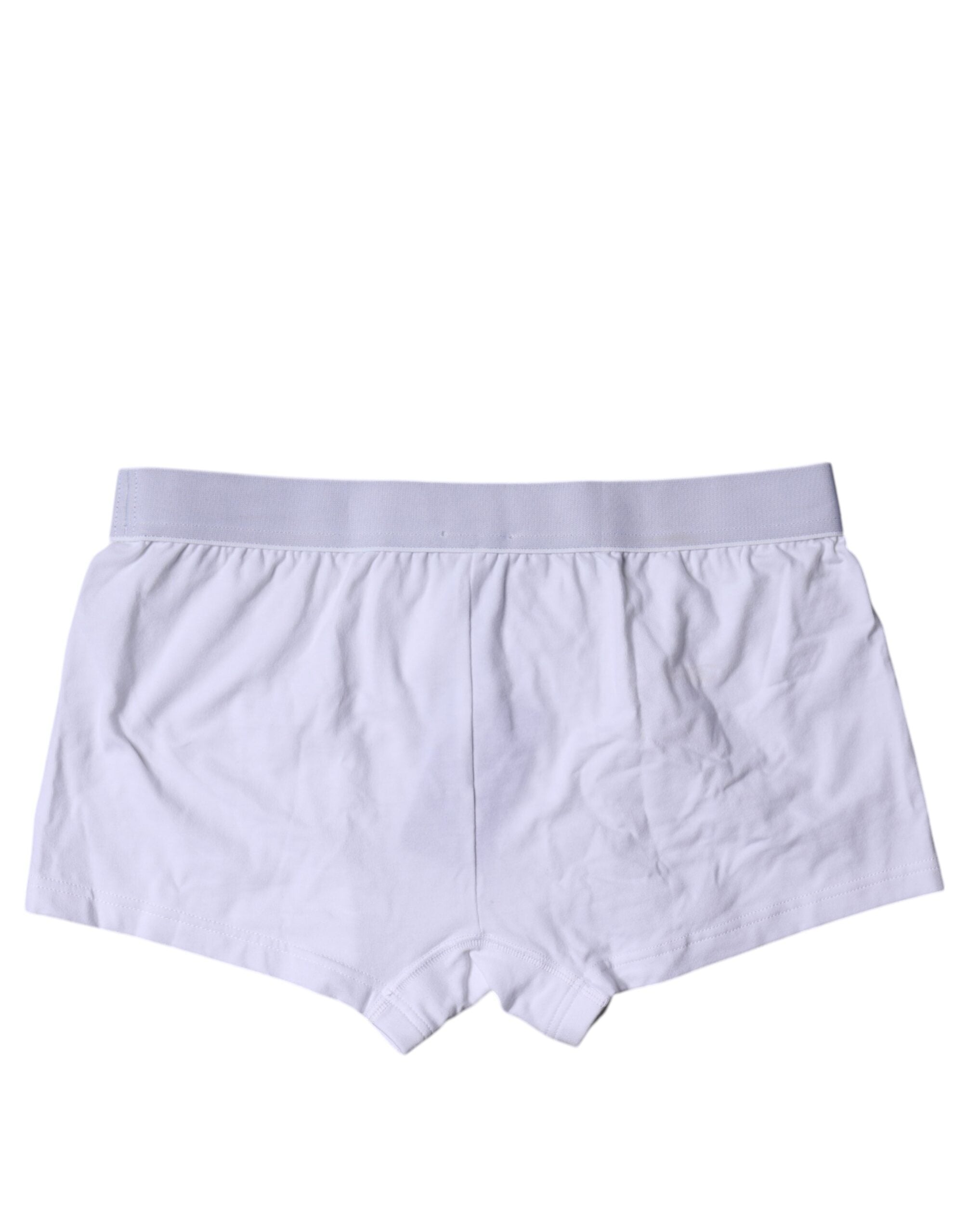 Dolce & Gabbana White Cotton Stretch Regular Boxer Men's Underwear