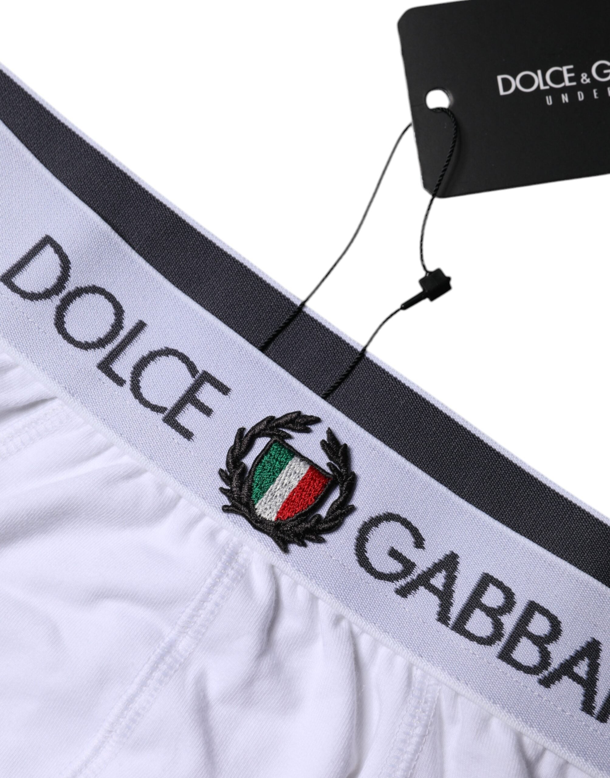 Dolce & Gabbana White Cotton Stretch Regular Boxer Men's Underwear