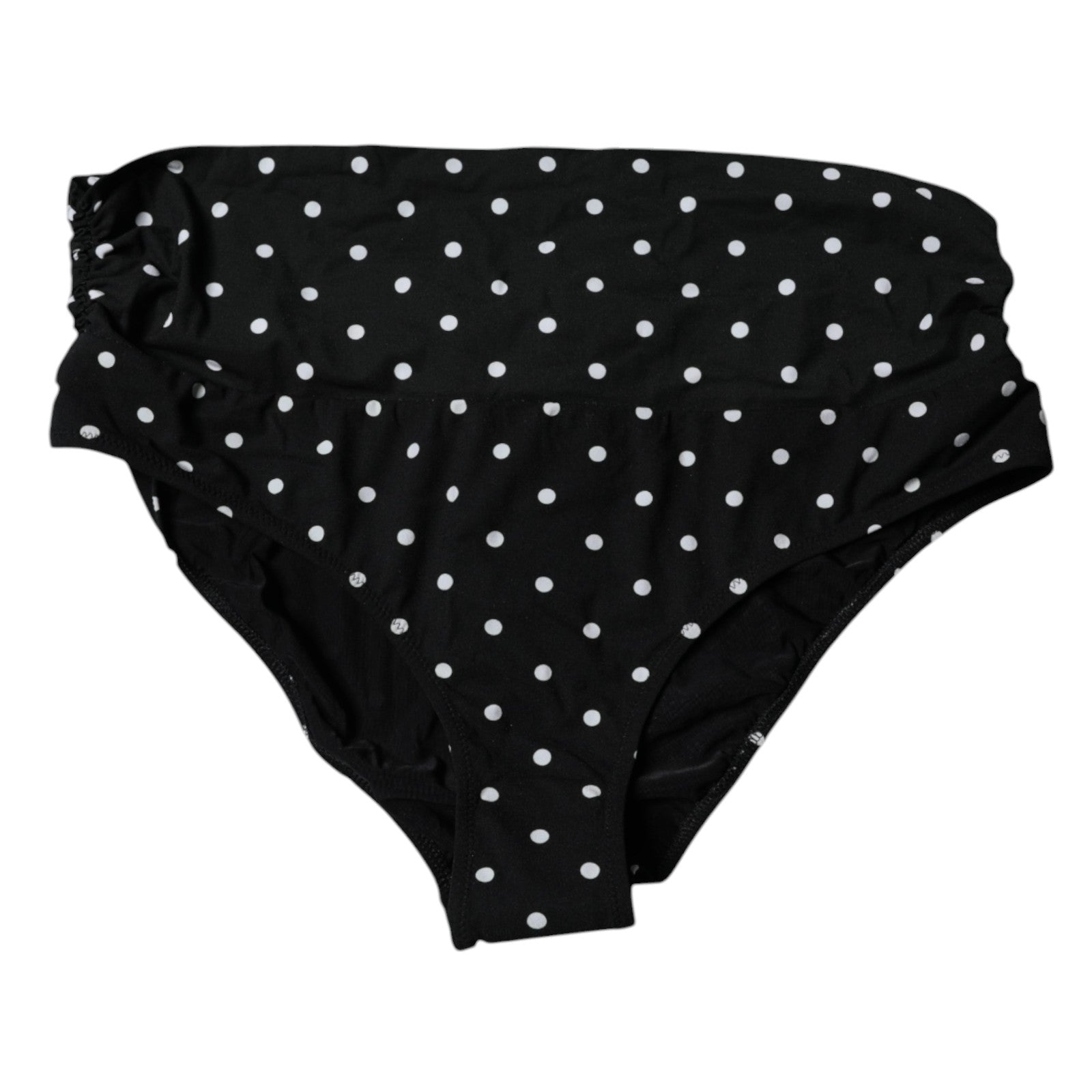 Dolce & Gabbana Black Polka Dot Swimsuit Bikini Bottom Women's Swimwear