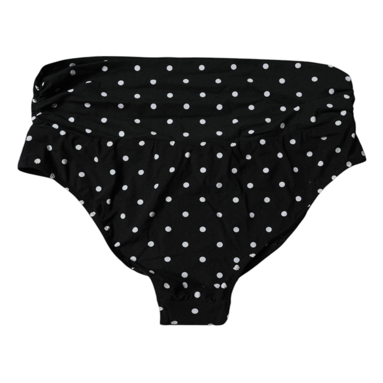 Dolce & Gabbana Black Polka Dot Swimsuit Bikini Bottom Women's Swimwear