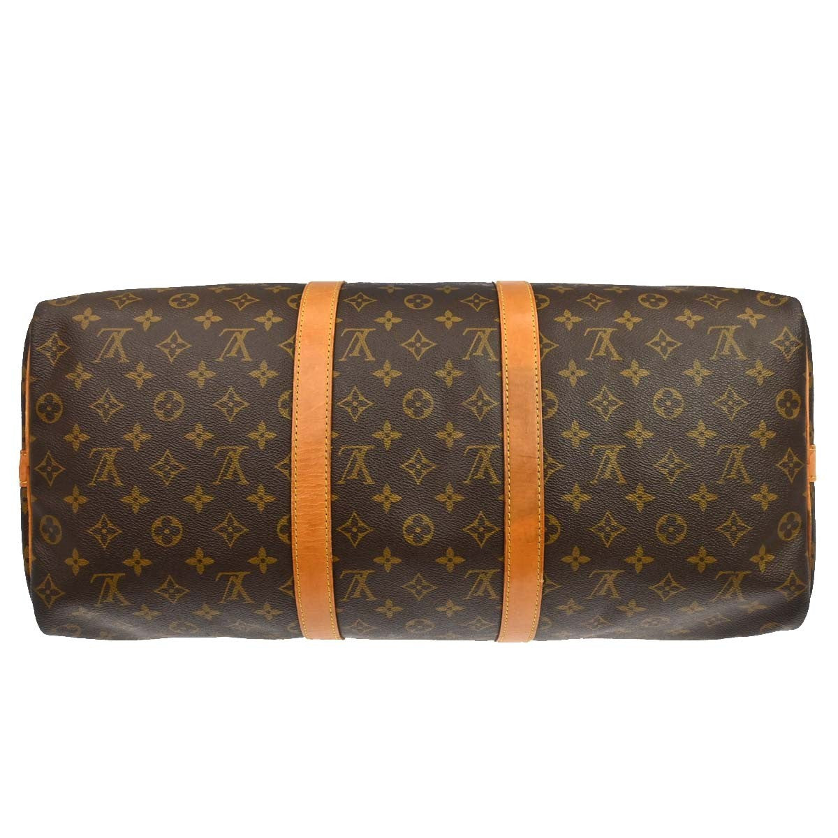 Louis Vuitton Keepall Bandouliere Monogram Canvas Brown Canvas Travel Bag Bag (Pre-Owned)