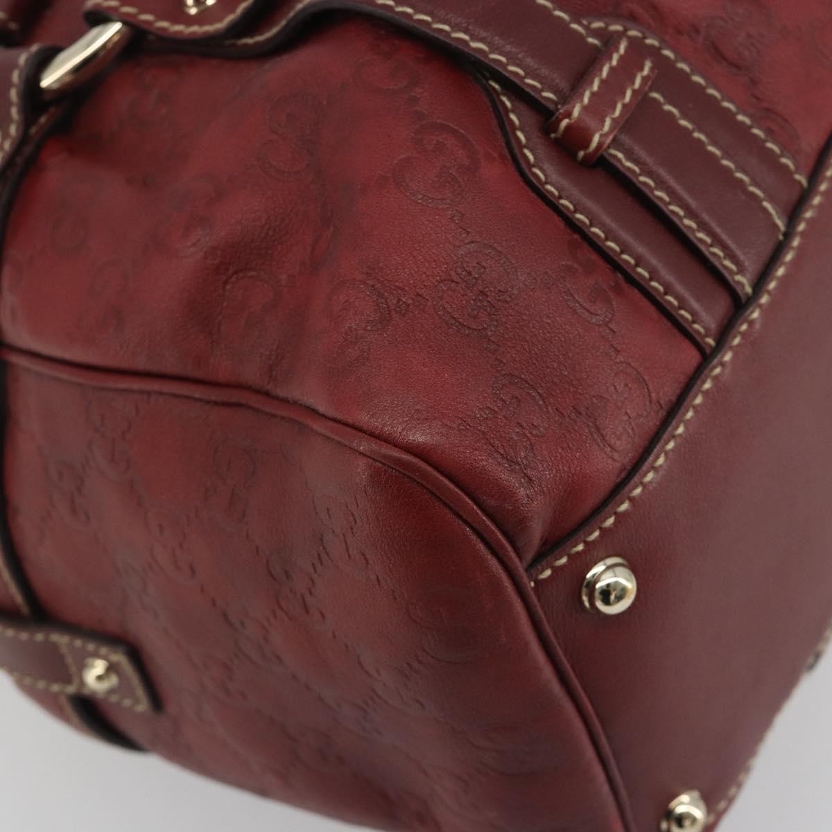 Gucci 85Th Anniversary Boston Guccissima Leather Red Leather Shoulder Bag Bag (Pre-Owned)