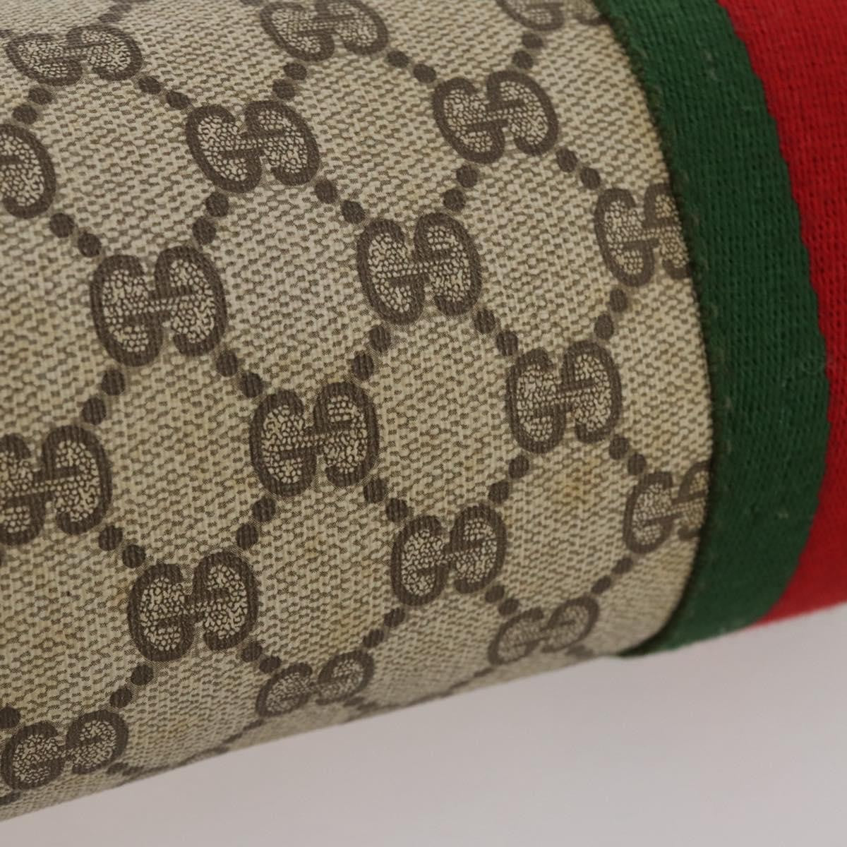 Gucci Vintage Web Flap Clutch Gg Coated Canvas Beige Canvas Clutche & Pouche Bag (Pre-Owned)