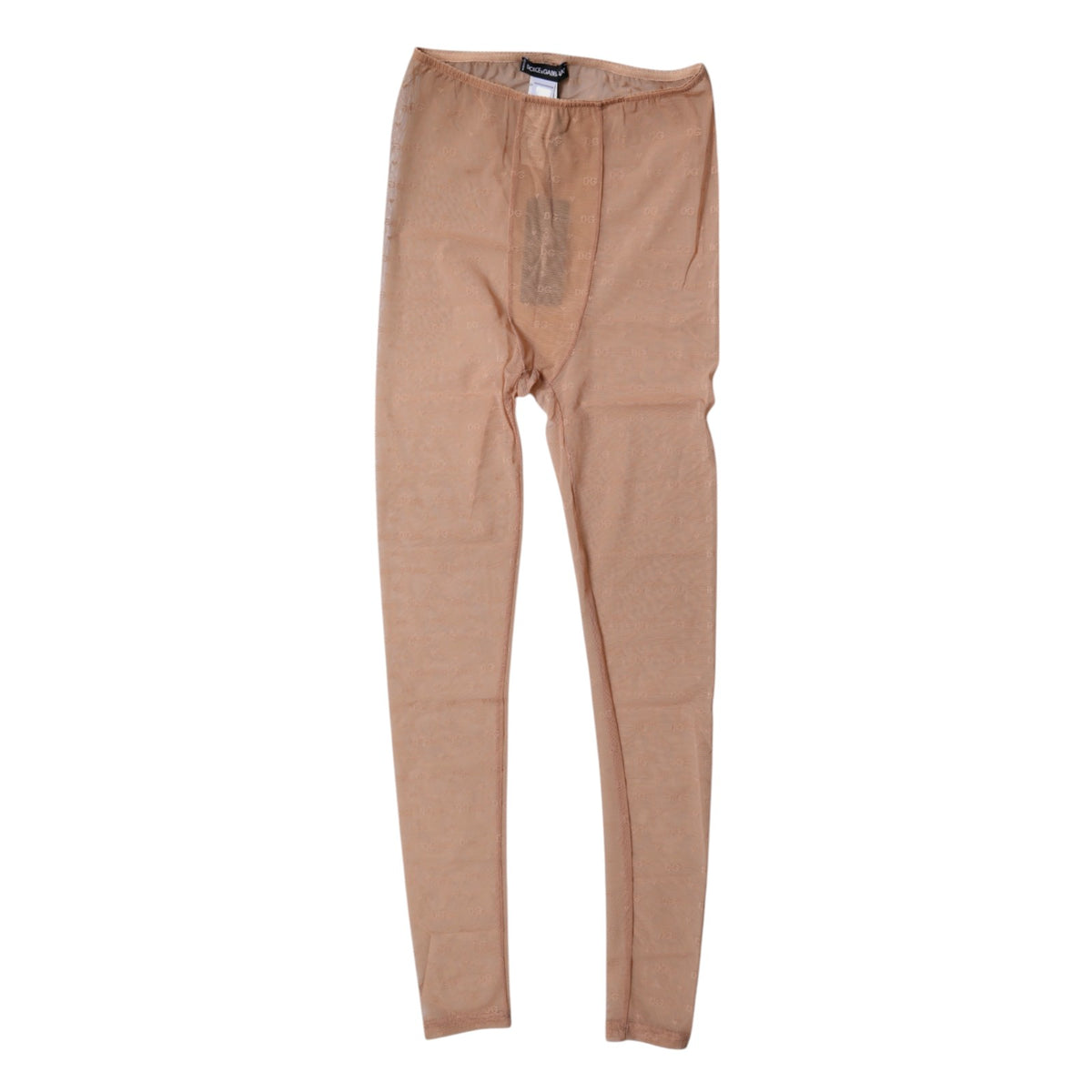 Dolce & Gabbana Nude Beige Logo Lace Lingerie Pants Women's Underwear