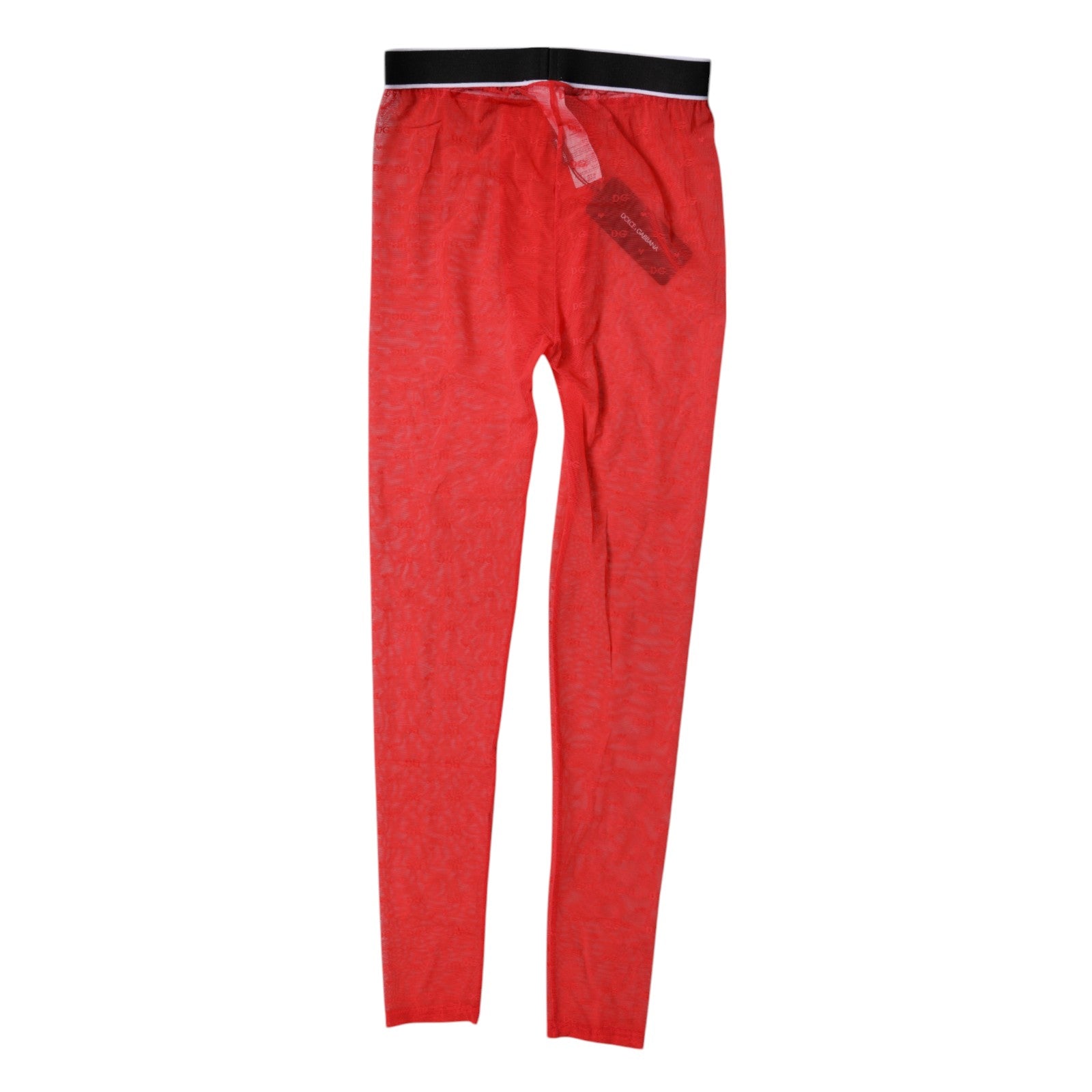 Dolce & Gabbana Red Logo Lace Lingerie Tight Pants Women's Underwear