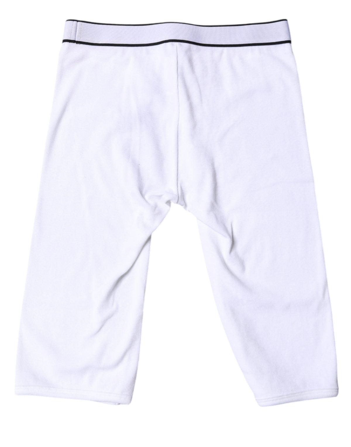 Dolce & Gabbana White Logo Cotton Cropped Tights Women's Underwear