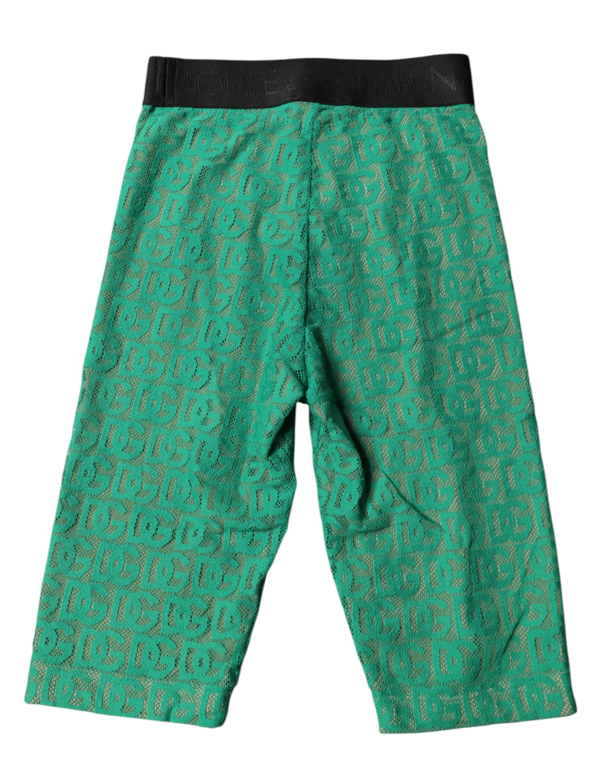Dolce & Gabbana Green Logo Monogram Cropped Tights Women's Underwear