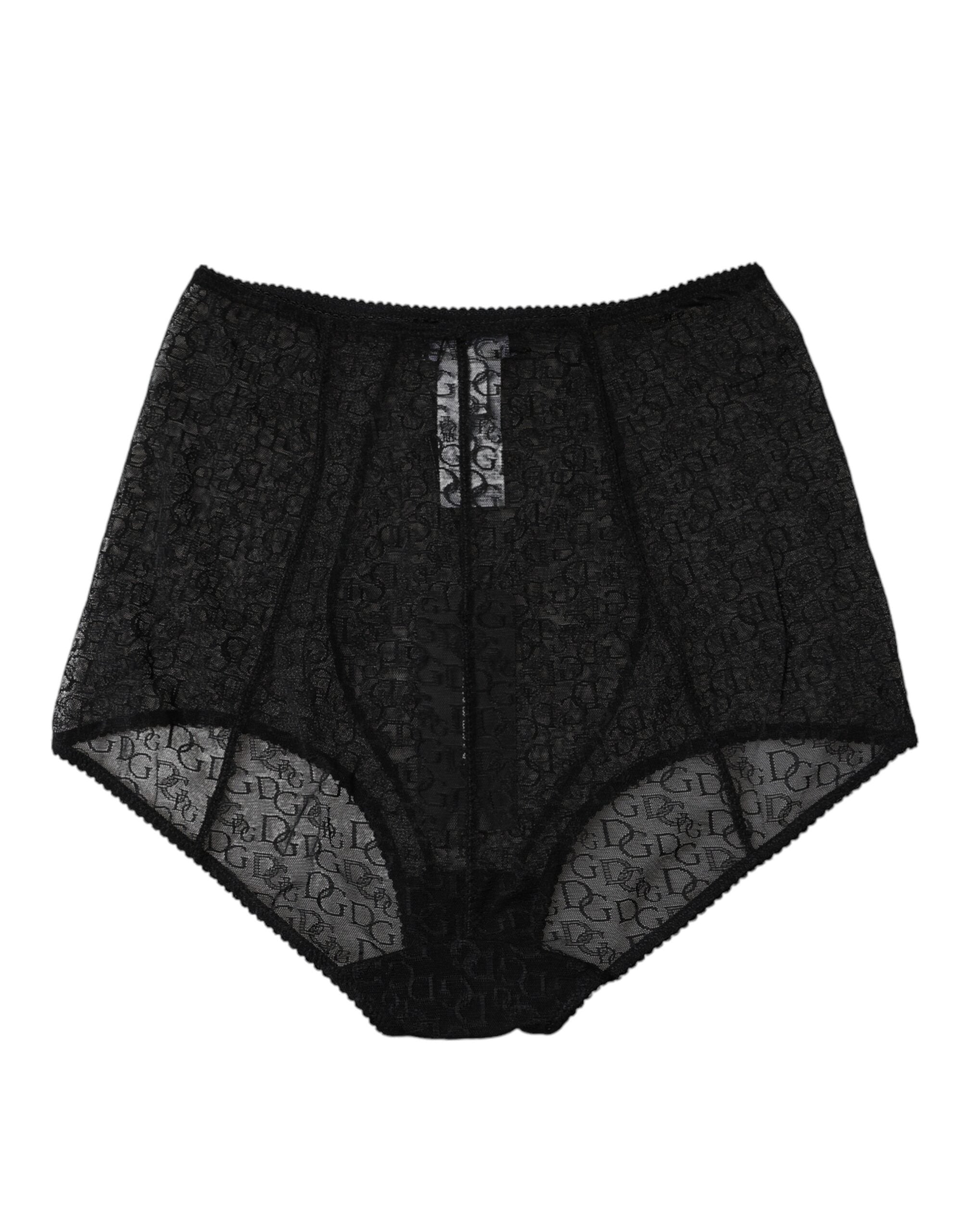 Dolce & Gabbana Black Logo Girdle High Waist Panty Women's Underwear