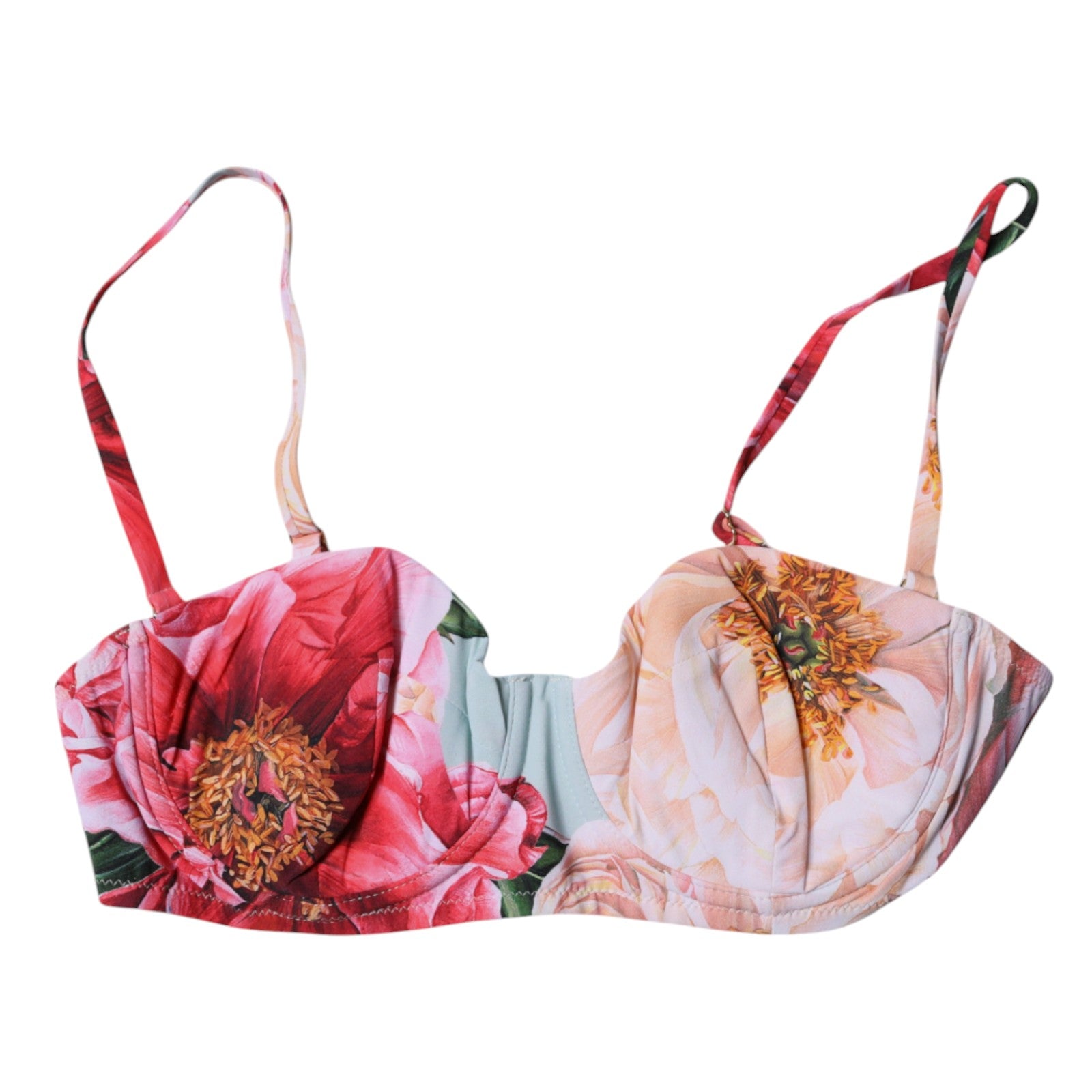 Dolce & Gabbana Multicolor Floral Padded Balconette Bra Women's Underwear (Pre-Owned)