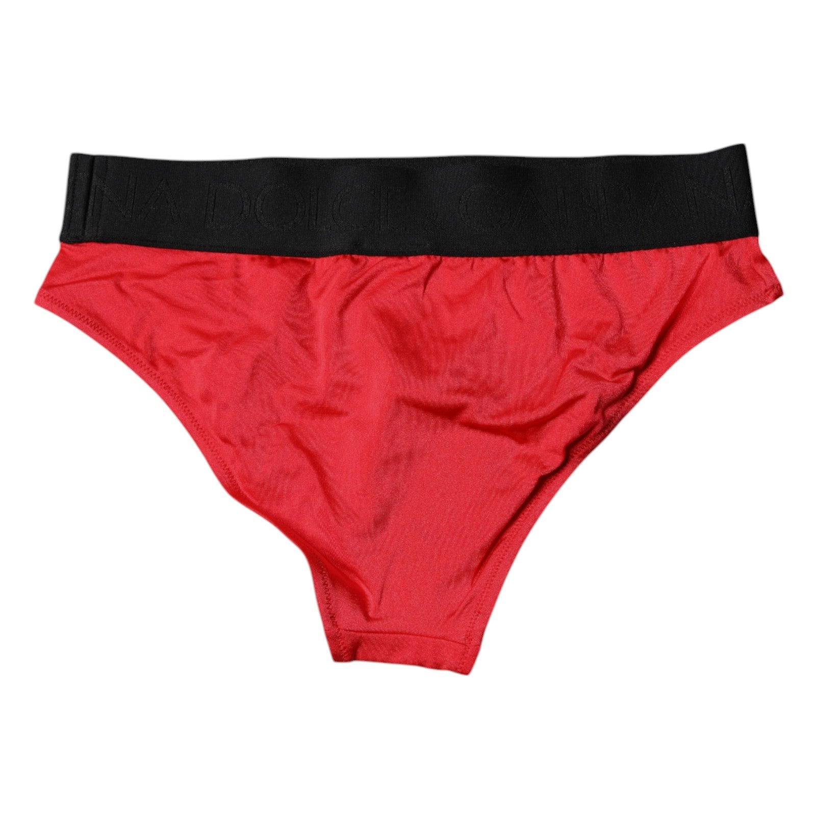 Dolce & Gabbana Red Nylon Stretch Mid Waist Panty Women's Underwear