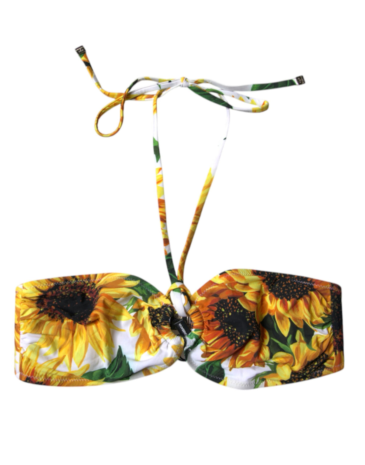 Dolce & Gabbana Multicolor Floral Halter Beachwear Bikini Top Women's Swimwear