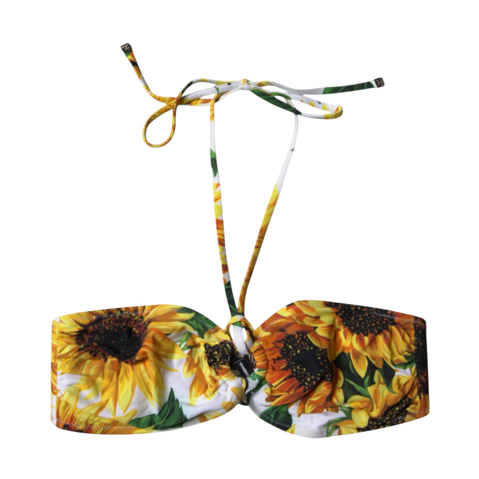Dolce & Gabbana Multicolor Floral Halter Beachwear Bikini Top Women's Swimwear