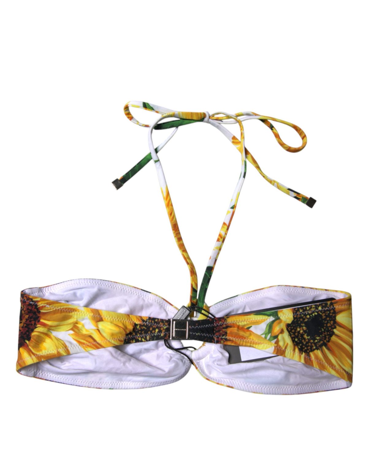 Dolce & Gabbana Multicolor Floral Halter Beachwear Bikini Top Women's Swimwear