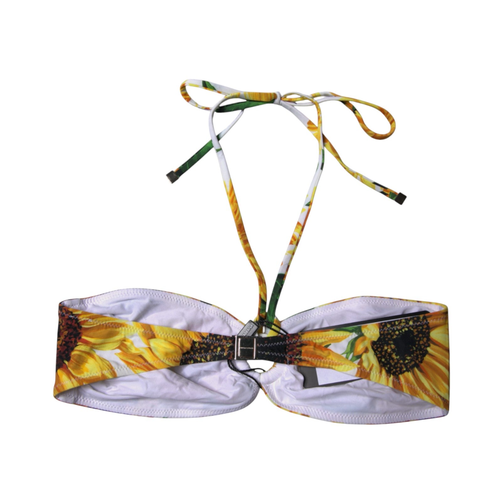 Dolce & Gabbana Multicolor Floral Halter Beachwear Bikini Top Women's Swimwear