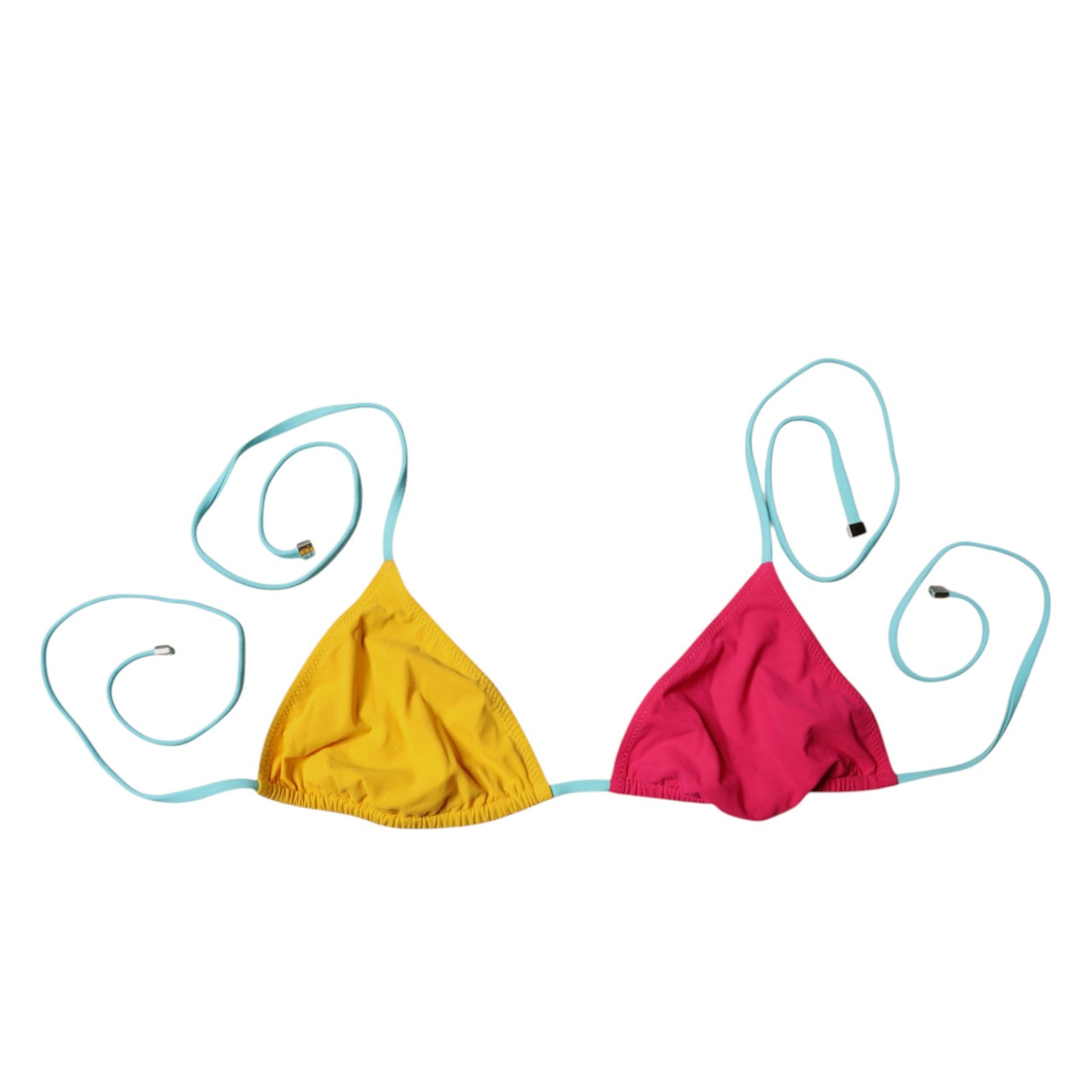 Dolce & Gabbana Multicolor Halter Beachwear Bikini Top Women's Swimwear