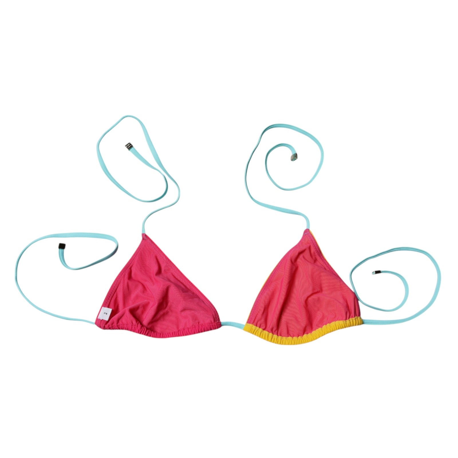 Dolce & Gabbana Multicolor Halter Beachwear Bikini Top Women's Swimwear