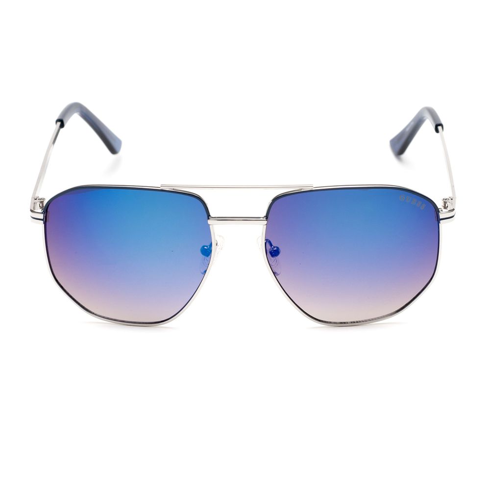 Guess Gray Metal Men's Sunglasses