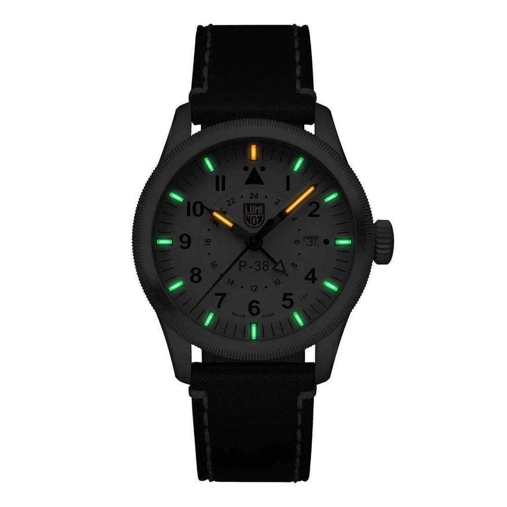 Luminox Black Leather Men's Watch