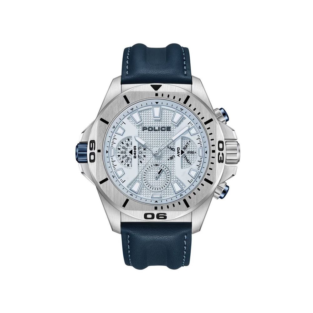 Police Blue Artificial Leather Men's Watch