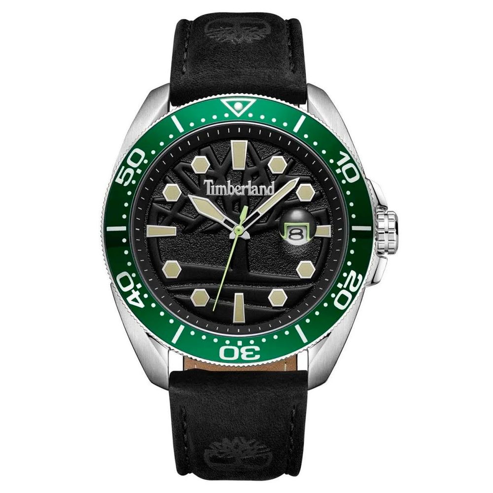 Timberland Black Leather Men's Watch
