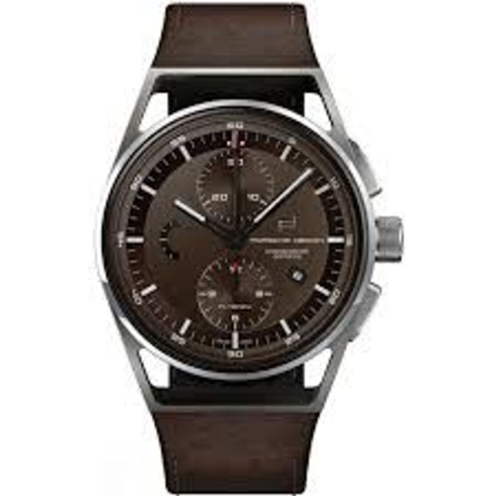 Porsche Design Brown Leather Men's Watch