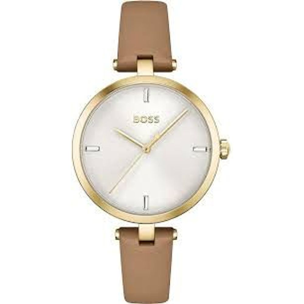 Hugo Boss Beige Leather Women's Watch