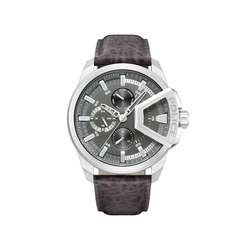 Police Brown Leather Men's Watch