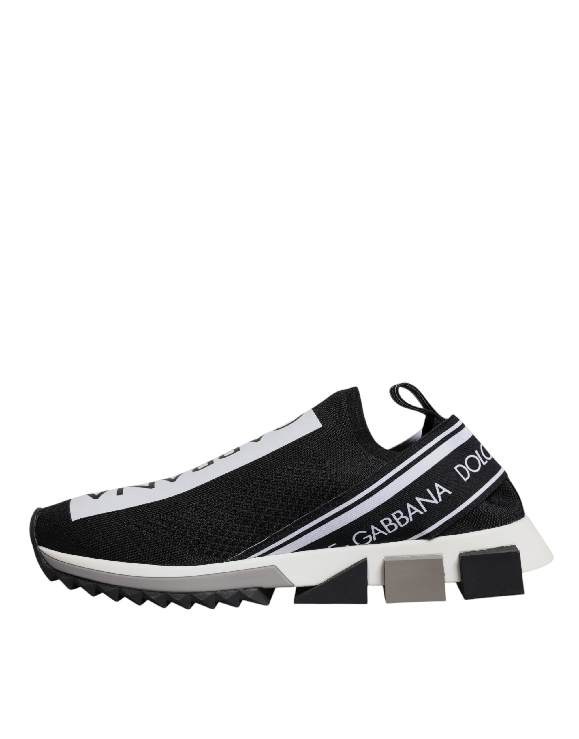 Dolce & Gabbana Black White Slip On Sorrento Sneakers Men's Shoes