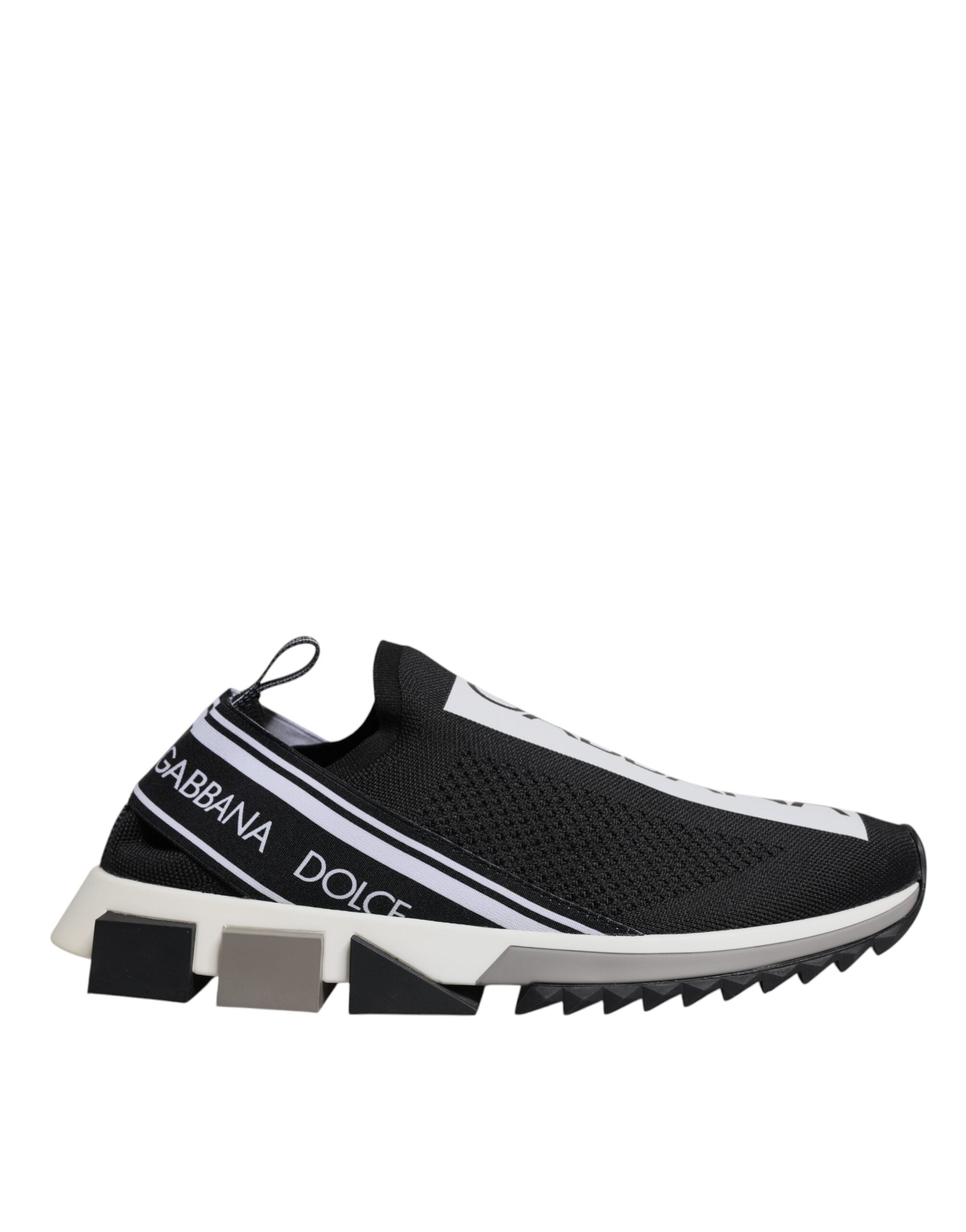 Dolce & Gabbana Black White Slip On Sorrento Sneakers Men's Shoes