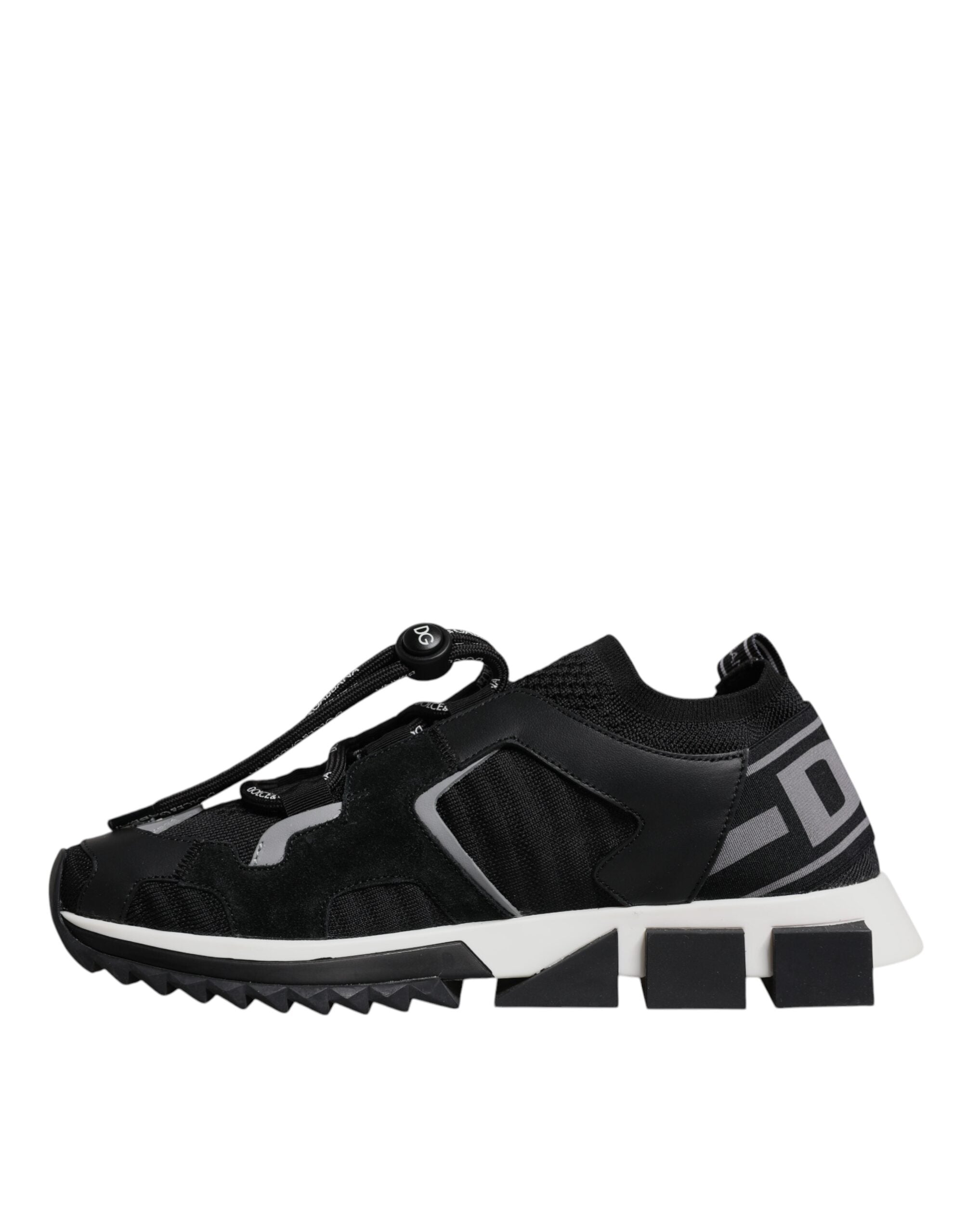 Dolce & Gabbana Black Mesh Sorrento Trekking Sneakers Women's Shoes