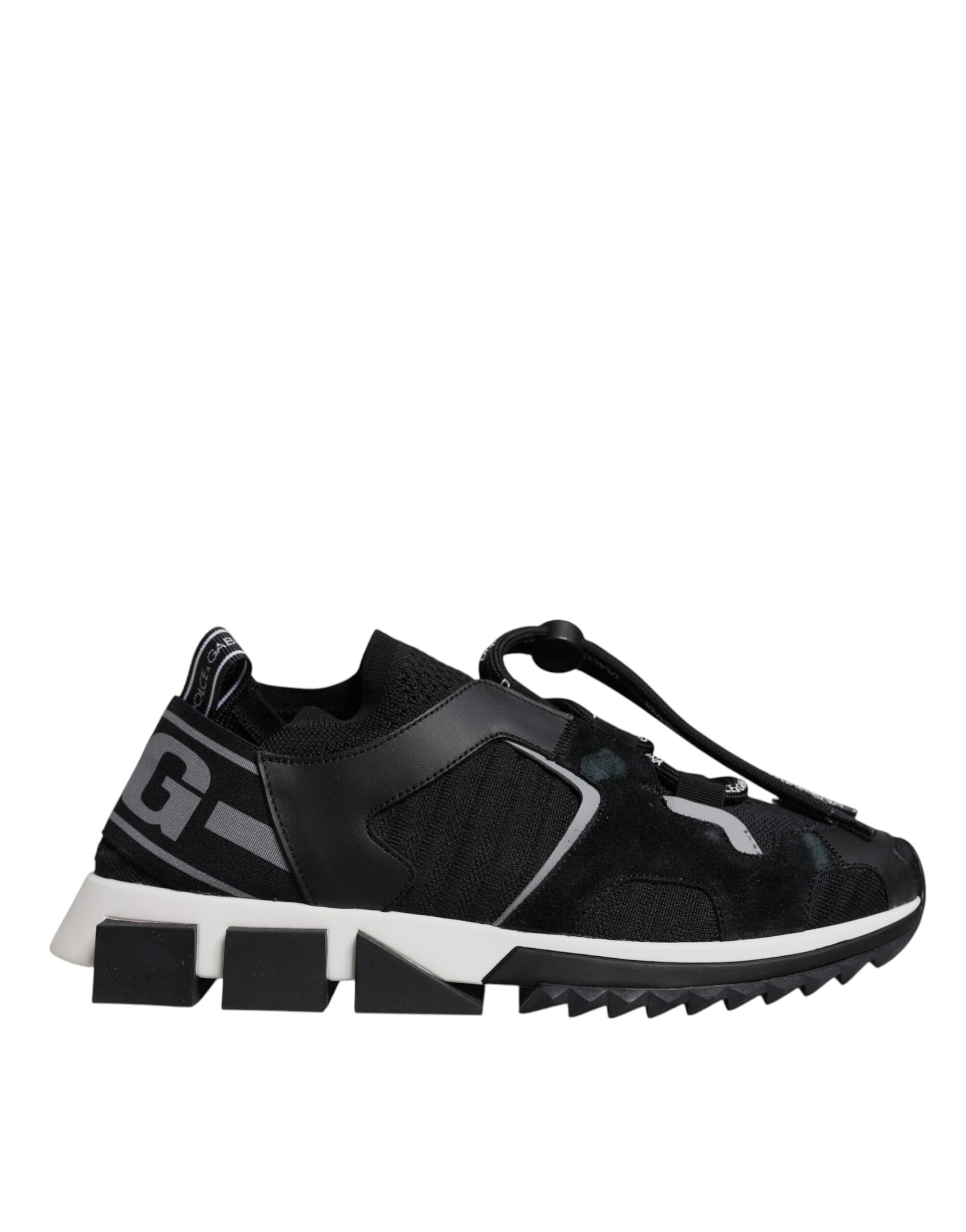 Dolce & Gabbana Black Mesh Sorrento Trekking Sneakers Women's Shoes