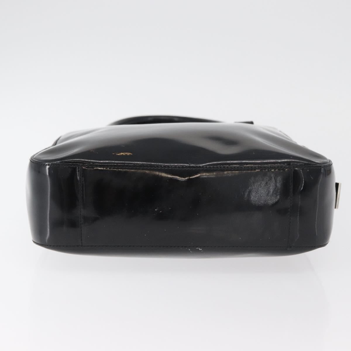 Salvatore Ferragamo Vintage Patent Leather Black Patent_Leather Tote Bag Bag (Pre-Owned)