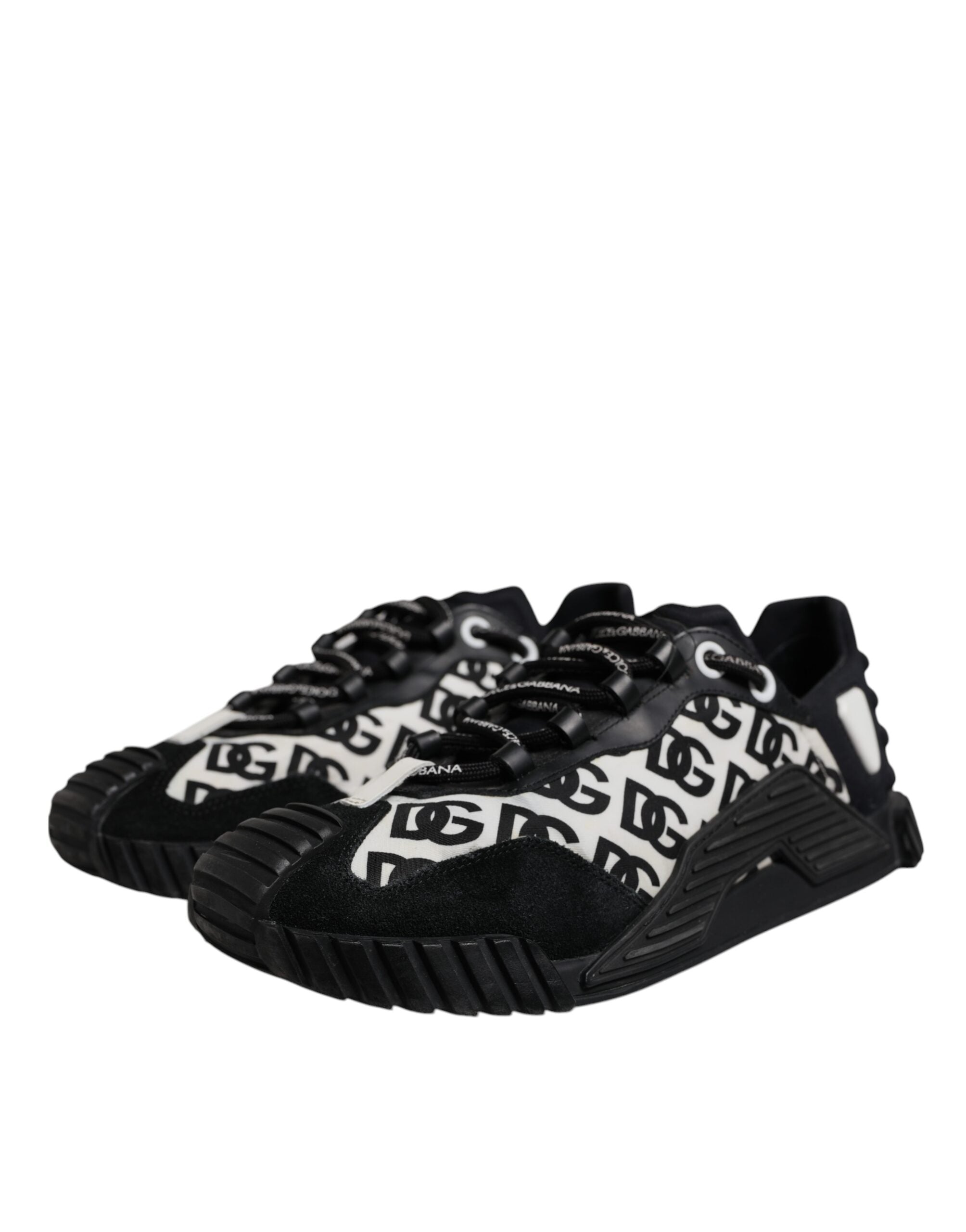 Dolce & Gabbana Black Logo Lace Up Low Top NS1 Sneakers Men's Shoes (Pre-Owned)