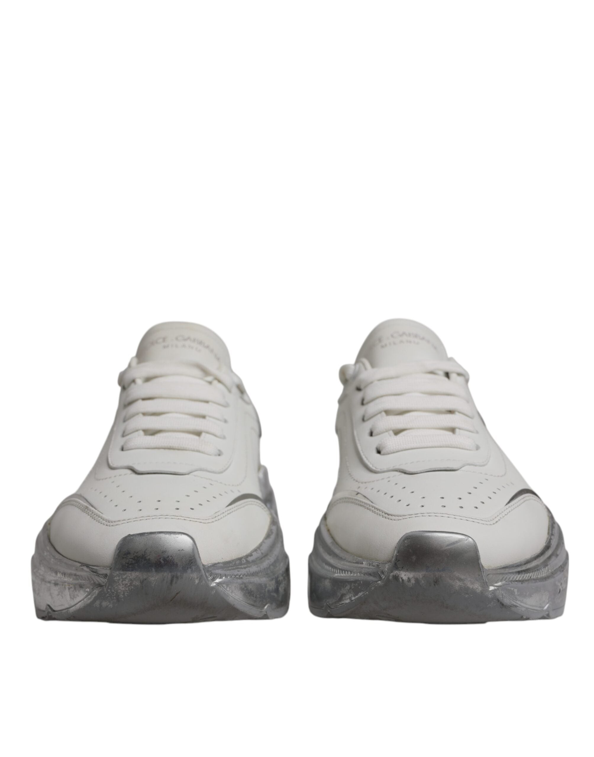 Dolce & Gabbana White Silver Daymaster Low Top Sneaker Women's Shoes (Pre-Owned)