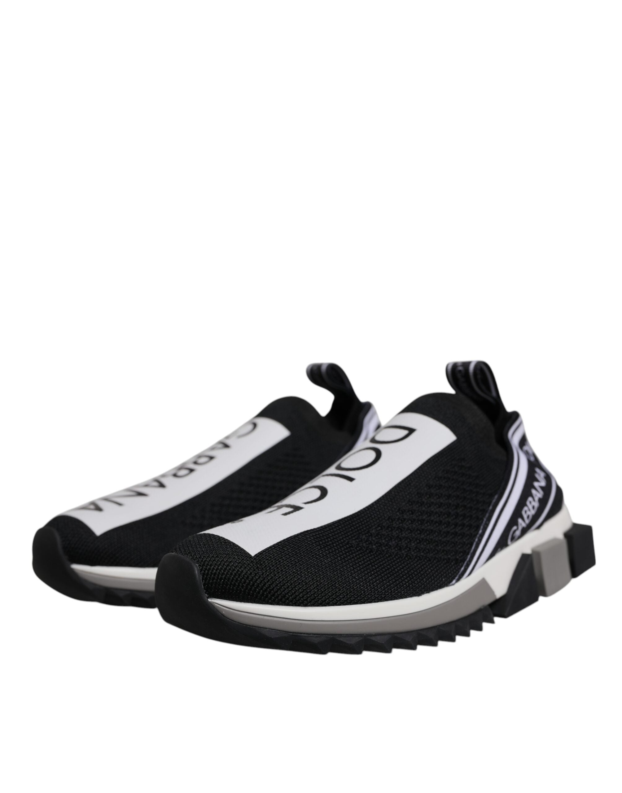 Dolce & Gabbana Black White Slip On Sorrento Sneakers Women's Shoes (Pre-Owned)