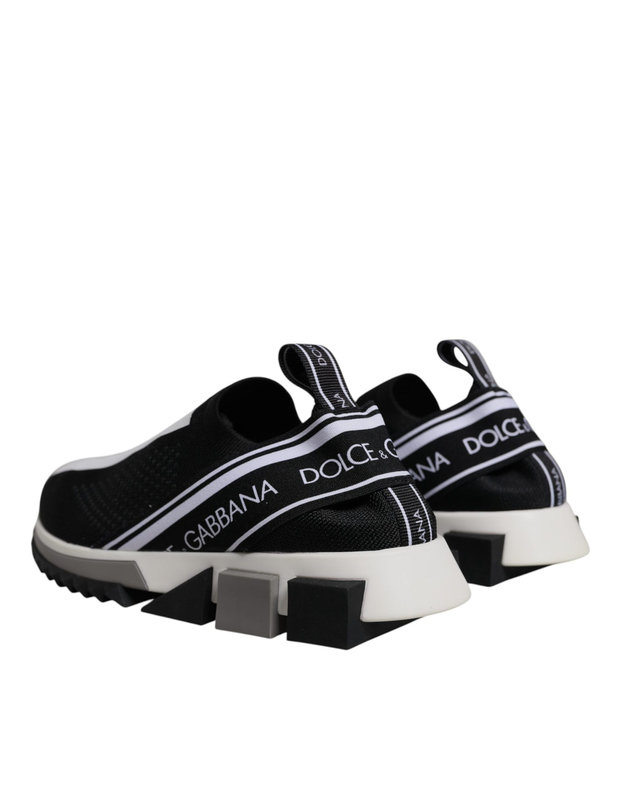 Dolce & Gabbana Black White Slip On Sorrento Sneakers Women's Shoes (Pre-Owned)