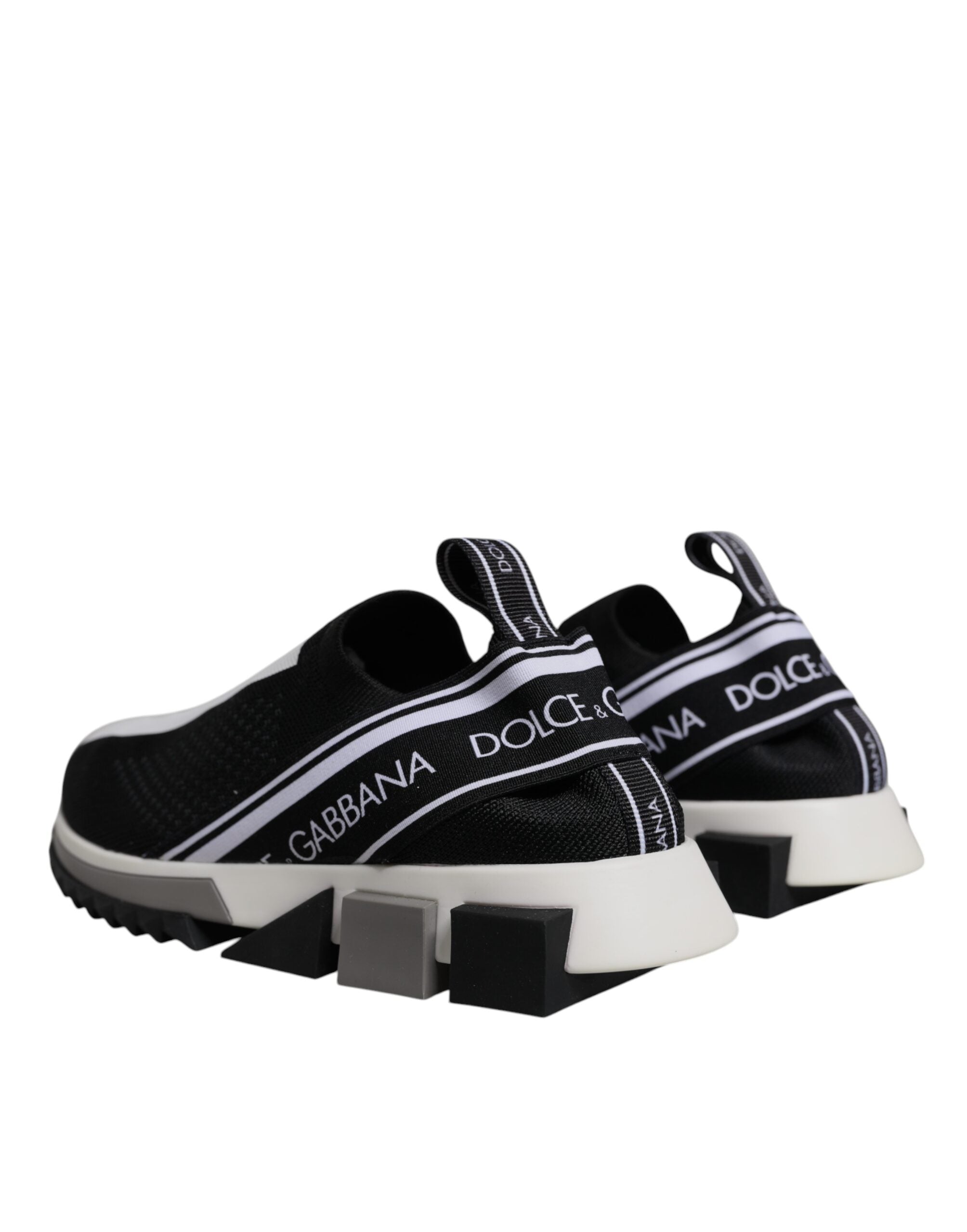 Dolce & Gabbana Black White Slip On Sorrento Sneakers Women's Shoes (Pre-Owned)
