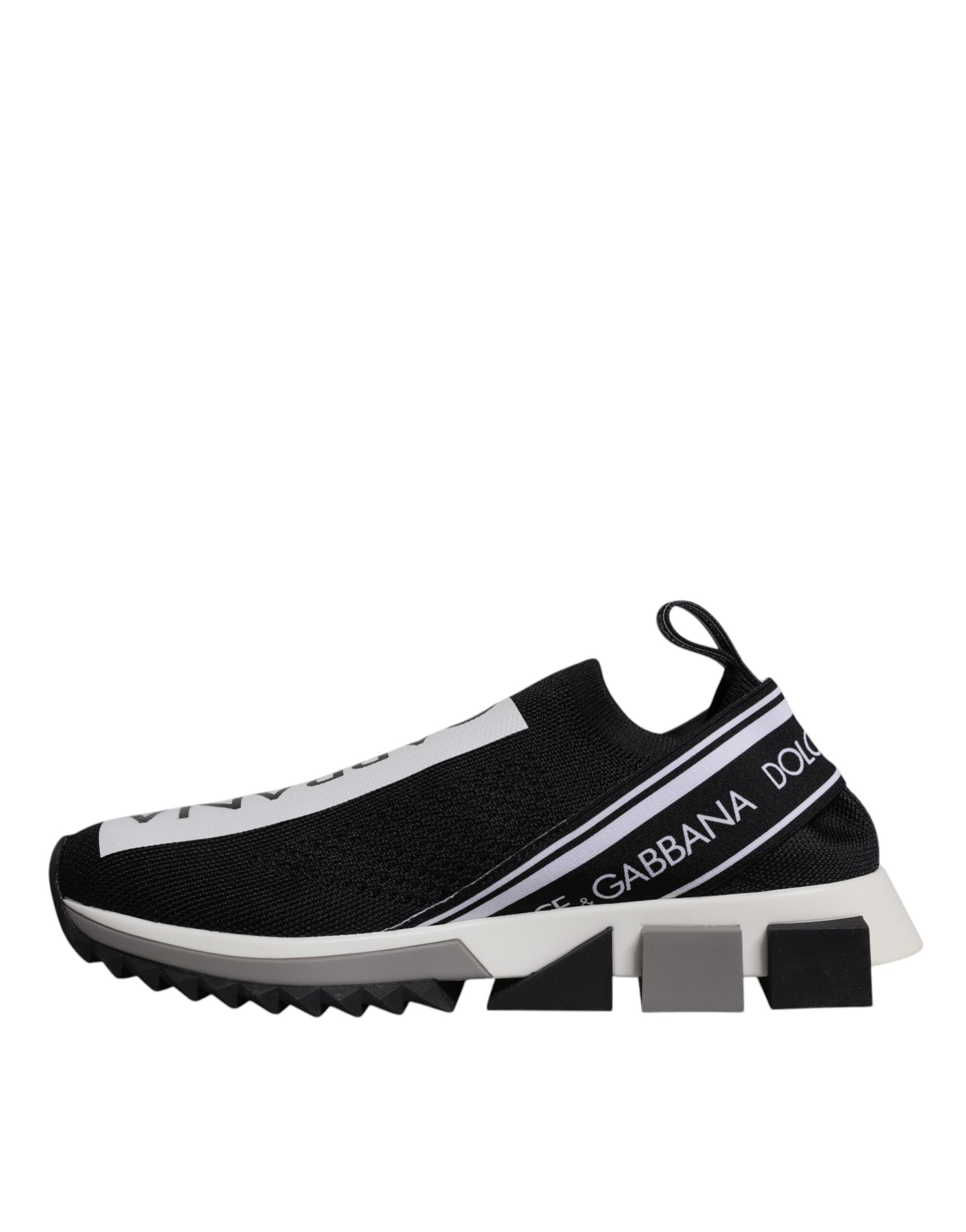 Dolce & Gabbana Black White Slip On Sorrento Sneakers Women's Shoes (Pre-Owned)
