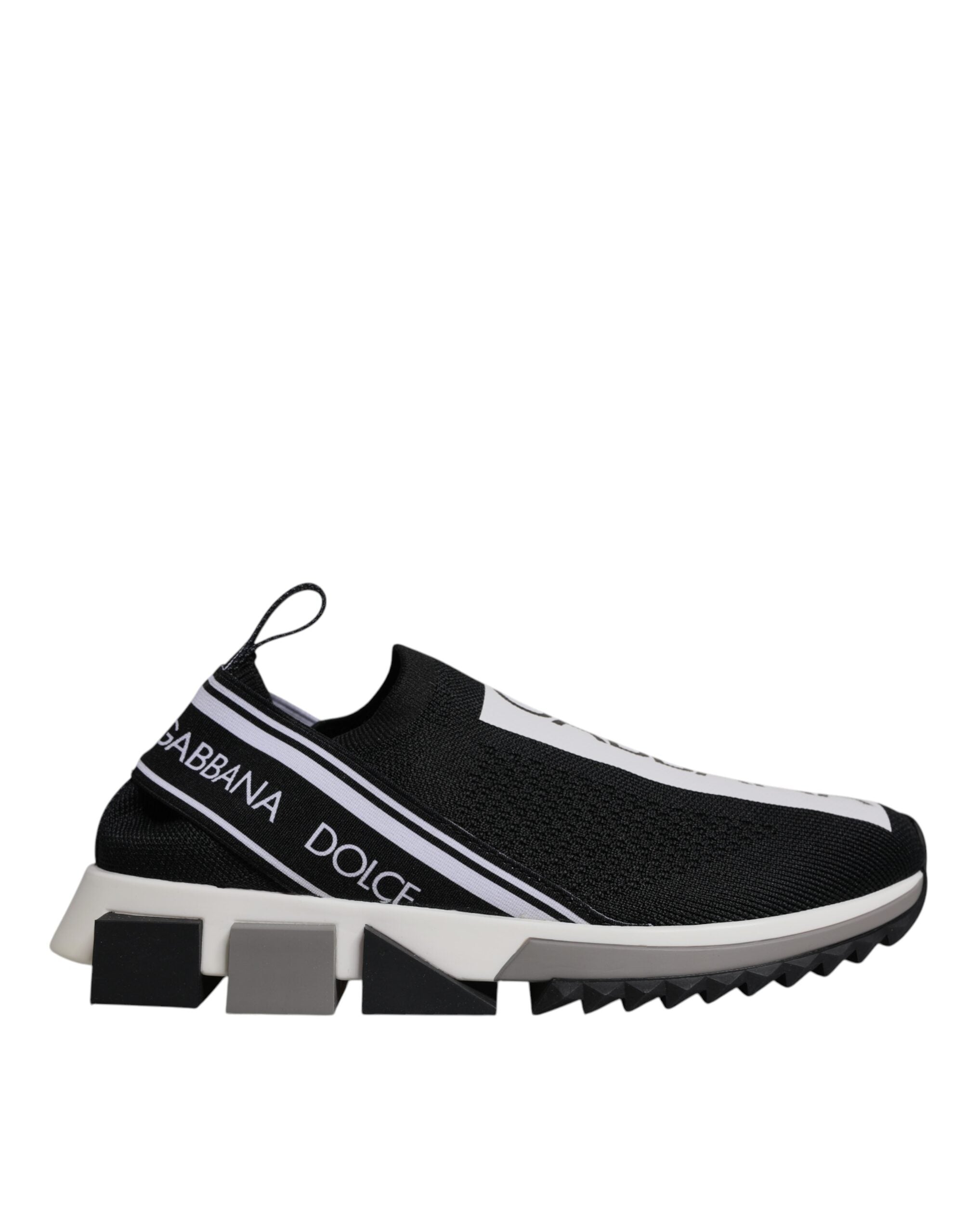 Dolce & Gabbana Black White Slip On Sorrento Sneakers Women's Shoes (Pre-Owned)