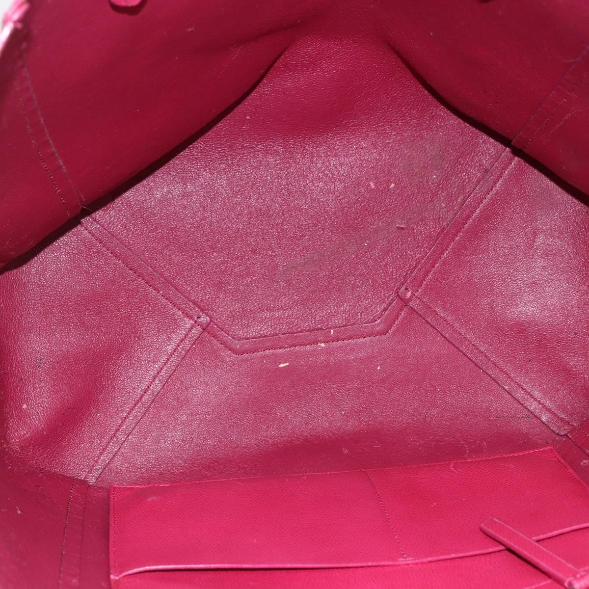 Celine Phantom Cabas Leather With Shearling Pink Leather Tote Bag Bag (Pre-Owned)