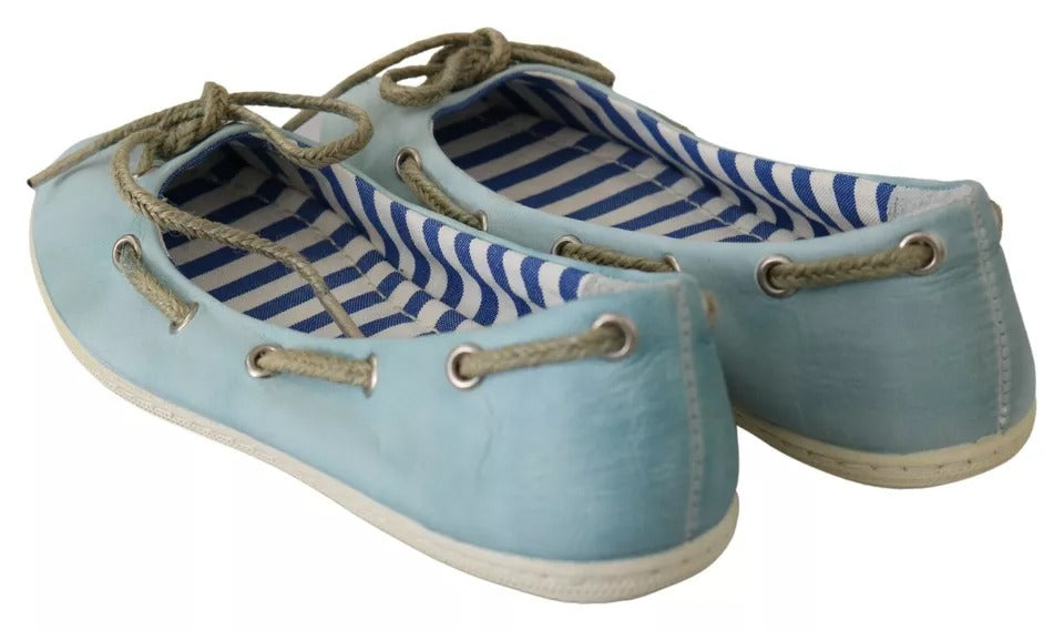 Pantofola D'Oro Minnesota Blue Stripe Flat Slip-On Women's Shoes (Pre-Owned)