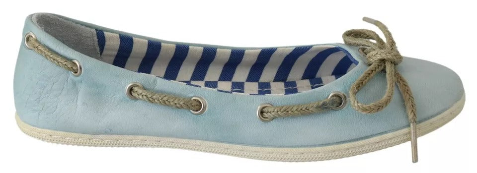 Pantofola D'Oro Minnesota Blue Stripe Flat Slip-On Women's Shoes (Pre-Owned)