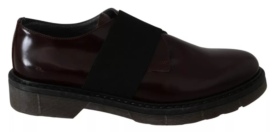 Dr. Martens Dark Brown Leather Elastic Strap Women's Shoes (Pre-Owned)
