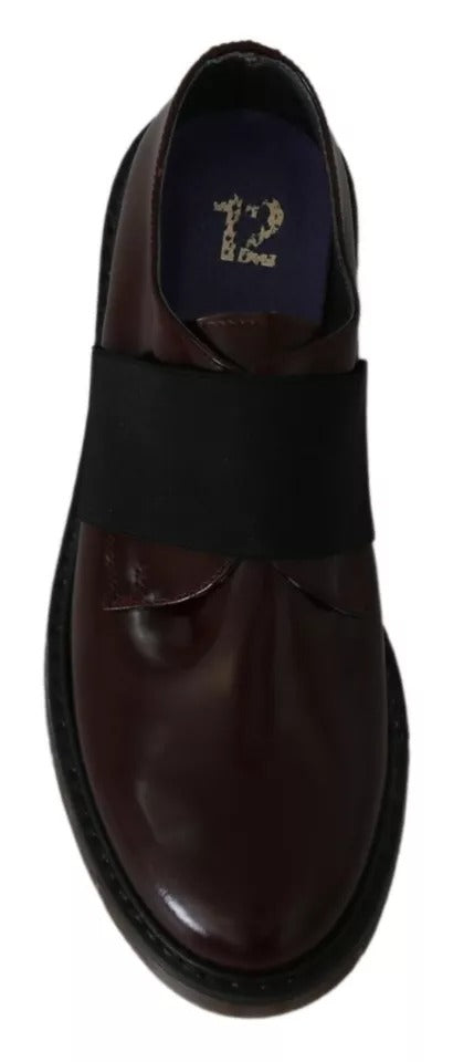 Dr. Martens Dark Brown Leather Elastic Strap Women's Shoes (Pre-Owned)