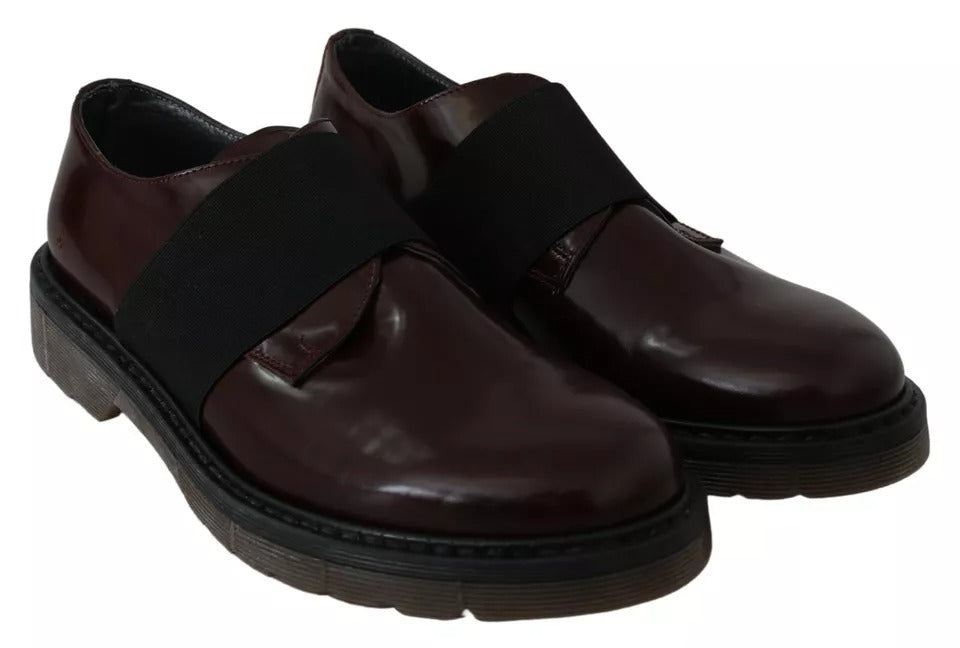 Dr. Martens Dark Brown Leather Elastic Strap Women's Shoes (Pre-Owned)
