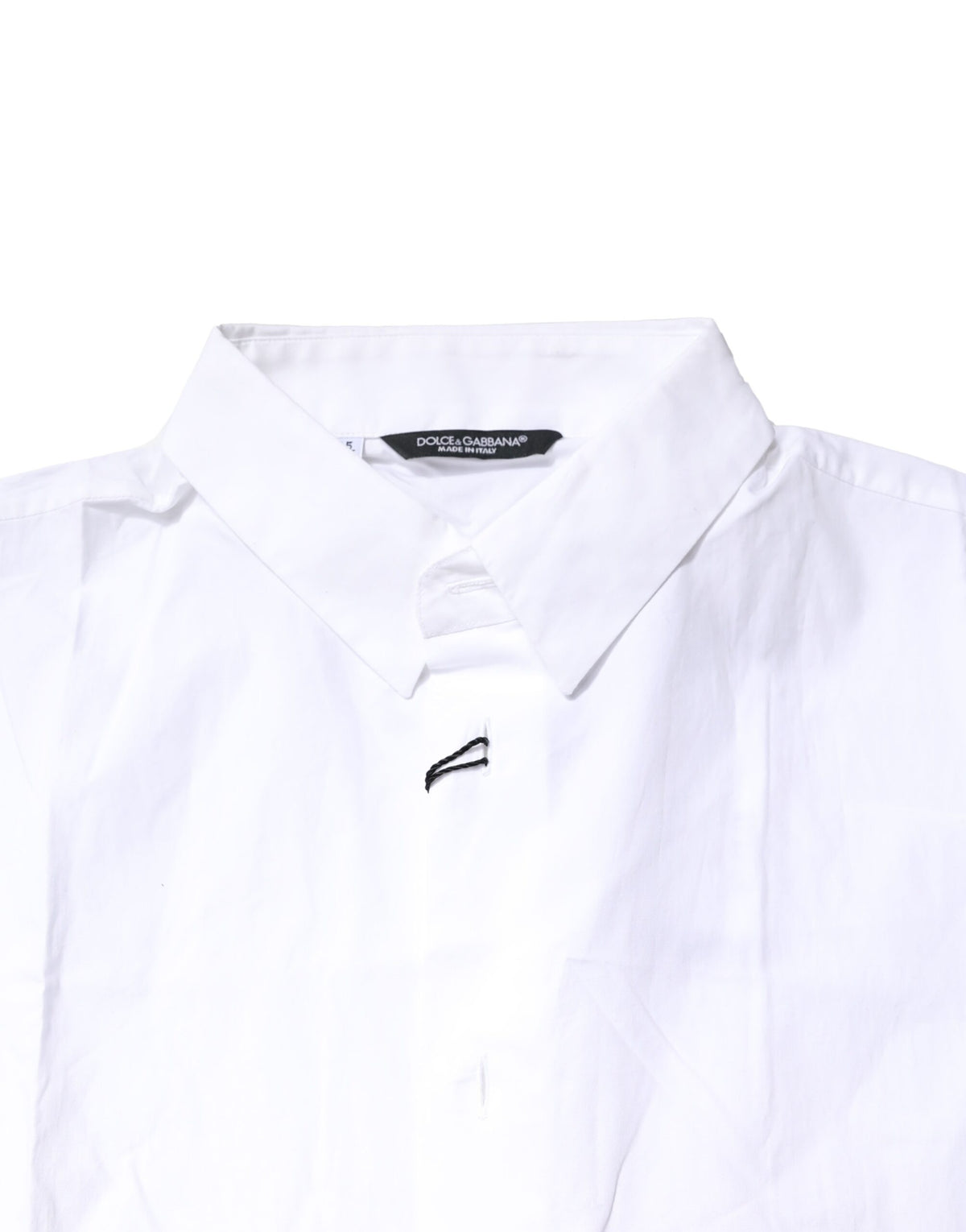Dolce & Gabbana White Cotton Button Down Casual Men Polo Men's Shirt