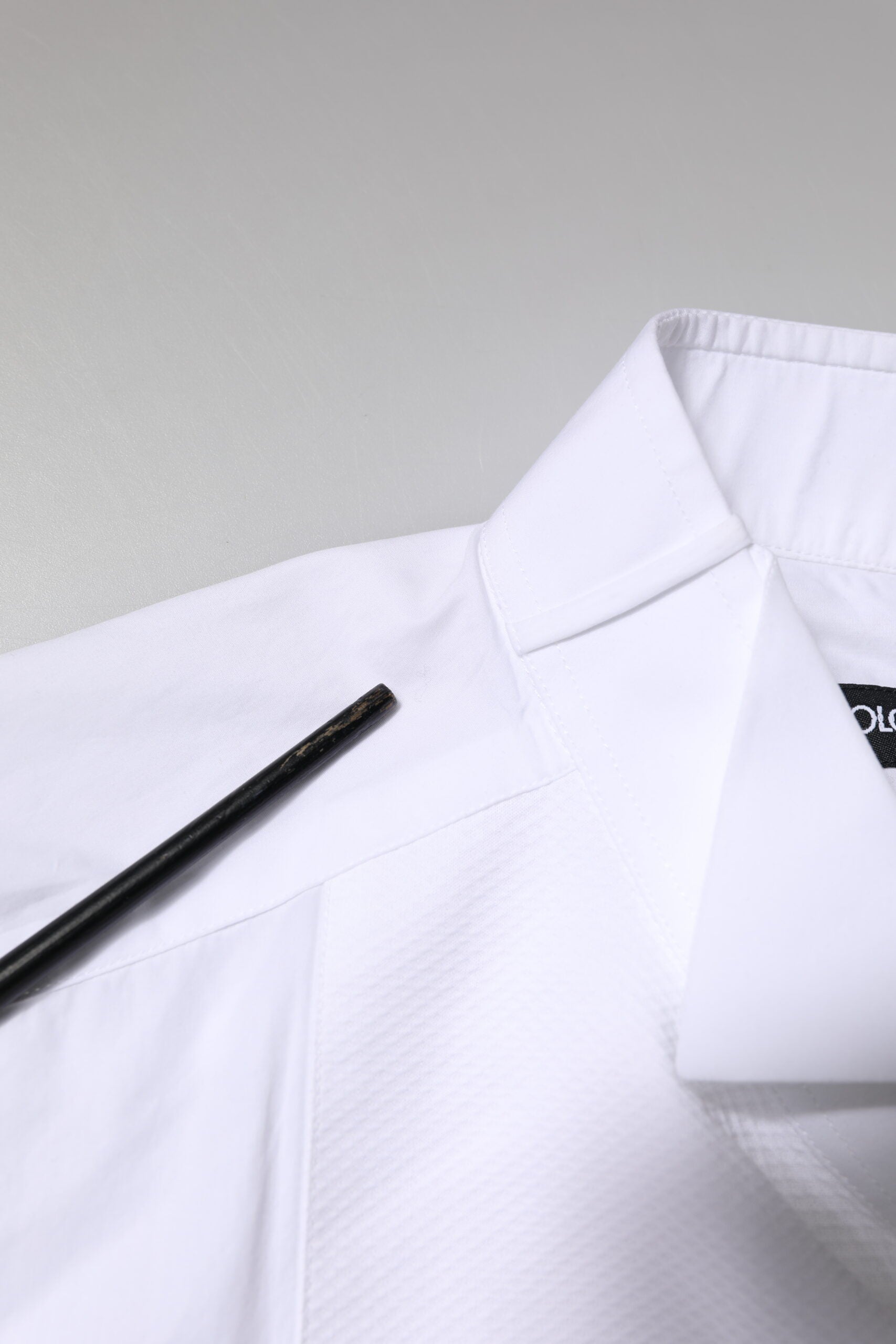 Dolce & Gabbana White GOLD CottonPoplin Bib Formal Dress Men's Shirt (Pre-Owned)